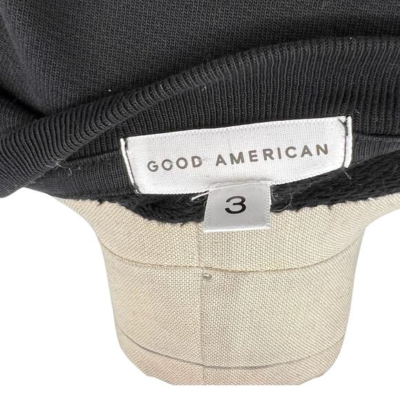 Good American Boyfriend Pullover Sweatshirt Leo Zodiac Sign Black Size 3 Large - Picture 12 of 13